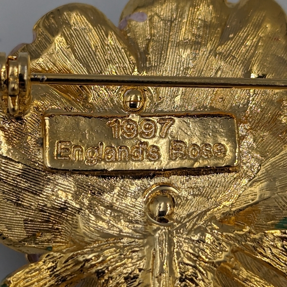 RJ Graziano 1997 Vintage Iconic Princess Diana England's Rose Pin/Brooch - Picture 8 of 10